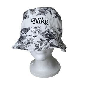 Nike Golf Dri-Fit Reversible Bucket Hat Cap Floral Gray/White Adult Size OSFM
